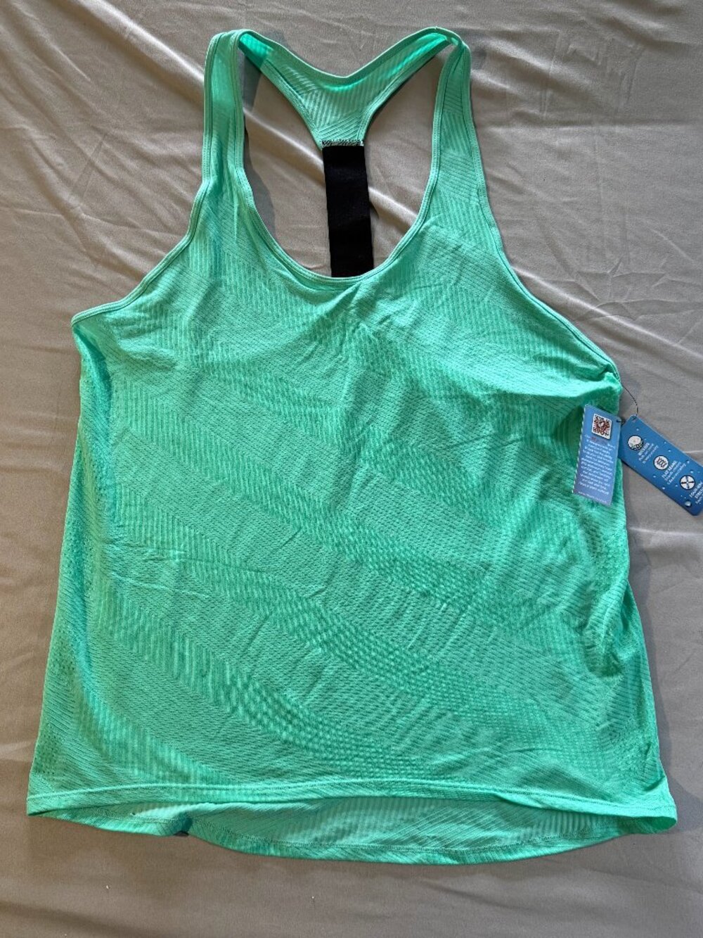 Shoactive Women's Racerback Athletic Flat Seam Tagless Tank Top Mint Green XL
